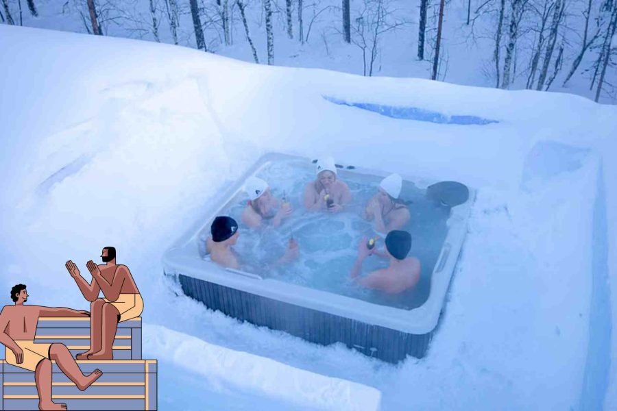 Sauna bath at Arctic Snow Hotel and Igloos in Rovaniemi