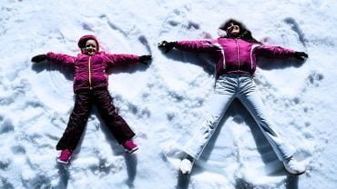 Kowen's son and wife enjoying the snow during their Finland tour from Singapore