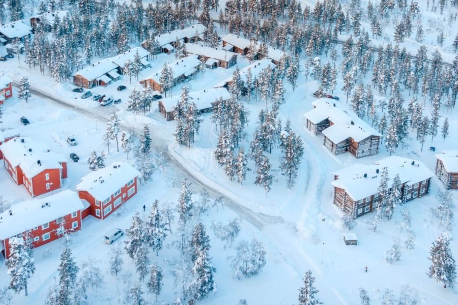 Aerial view of Santa Claus Village