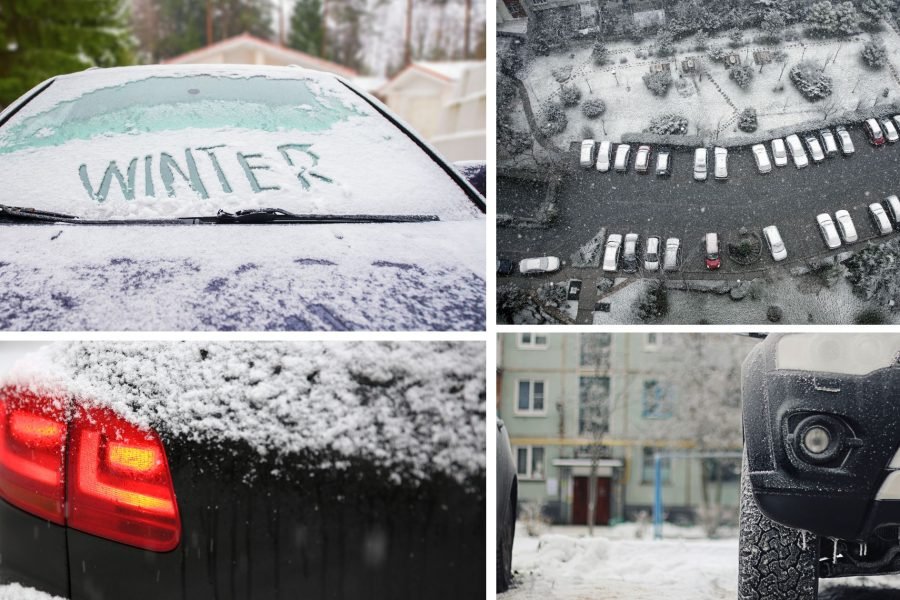 Collage of different cars used for cab transfers from Rovaniemi to Levi