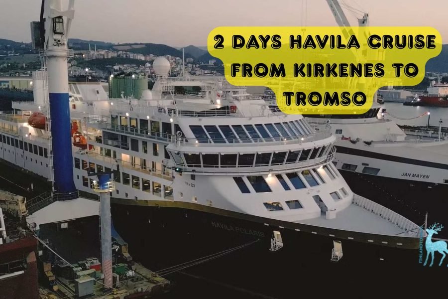 Havila Voyage ship docked at harbor during the Rovaniemi, Ivalo, Kirkenes and 2 Days Arctic Cruise to Tromso tour