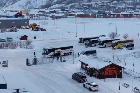 Aerial view of Kirkenes restaurant captured by a Hong Kong traveler during 13 days Finland tour from Hong Kong