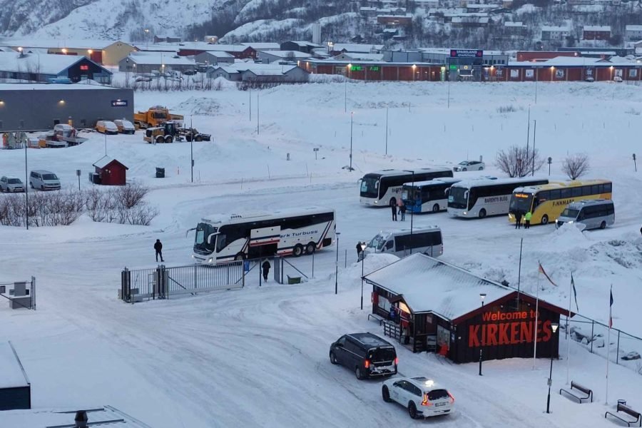 Aerial view of Kirkenes restaurant captured by a Hong Kong traveler during 13 days Finland tour from Hong Kong