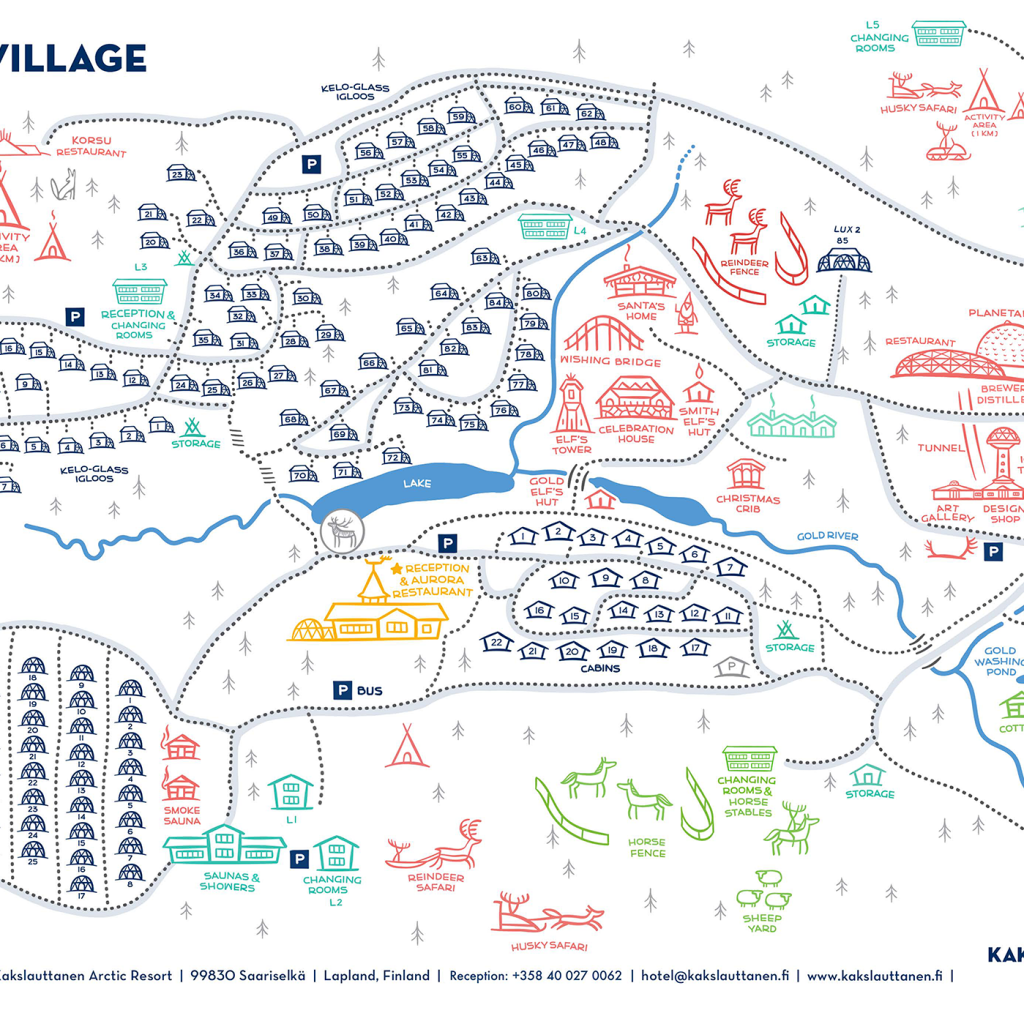 Kakslauttanen West Village Map 2025
