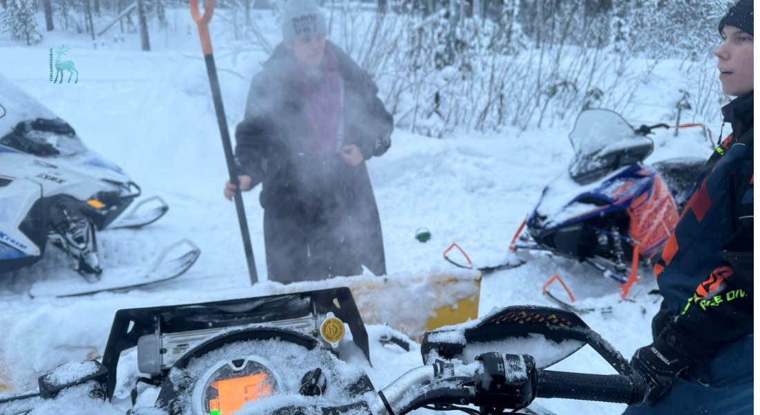 Snowmobile safari during Arctic Finland tour from Australia in Lapland