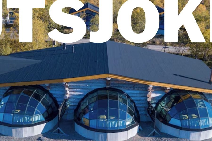 Utsjoki Finland Arctic resort with glass-roof accommodation surrounded by Lapland forest